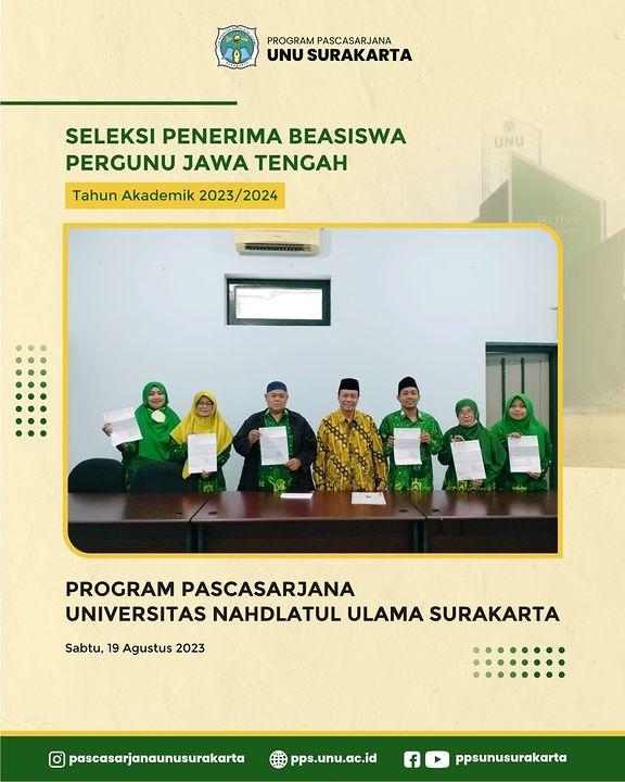 Ujian Seleksi Beasiswa Pergunu 2023 di PPs UNU Surakarta